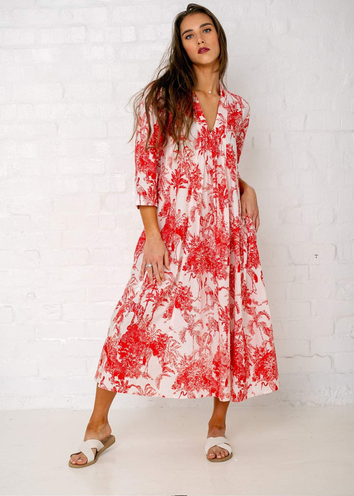 Ivy Dress, Red Jungle Print - Available 6 December 2024