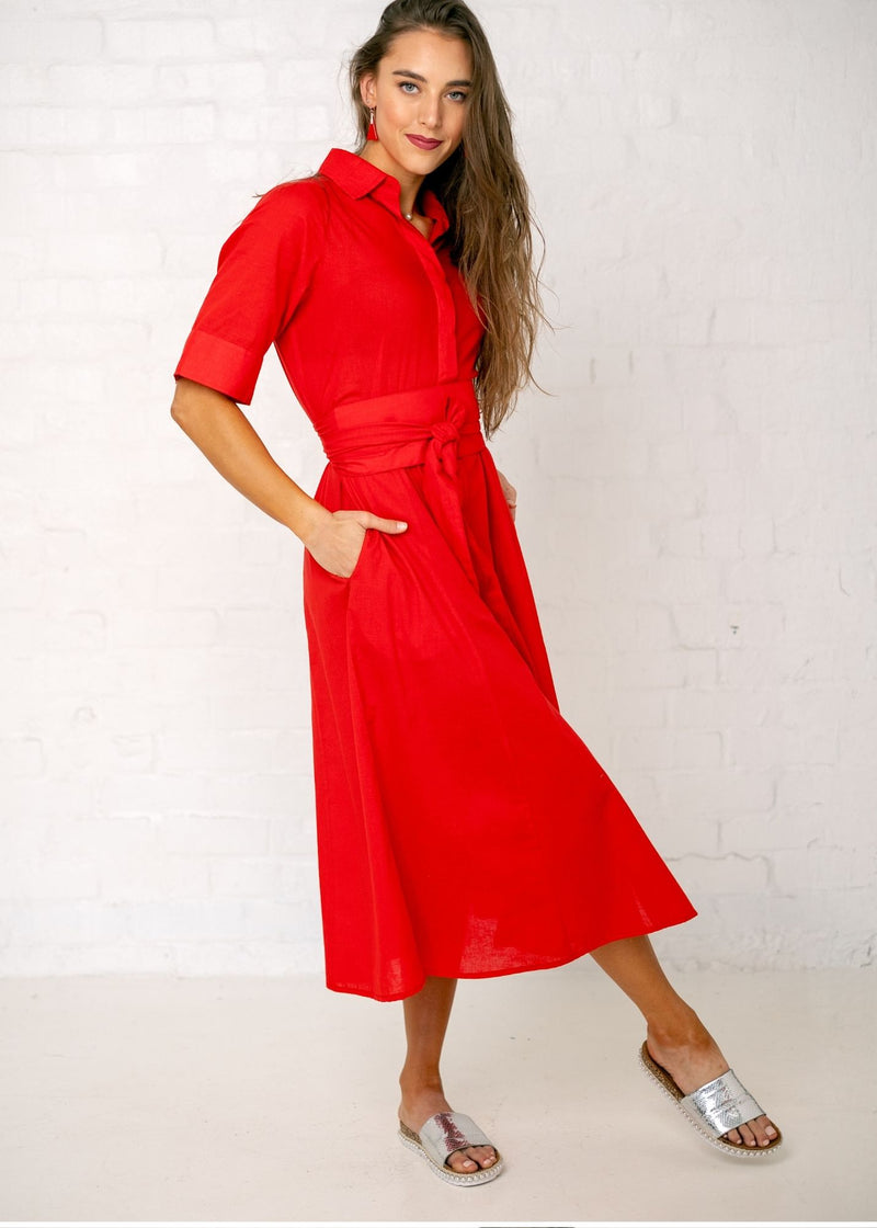 Angelique Dress, Red