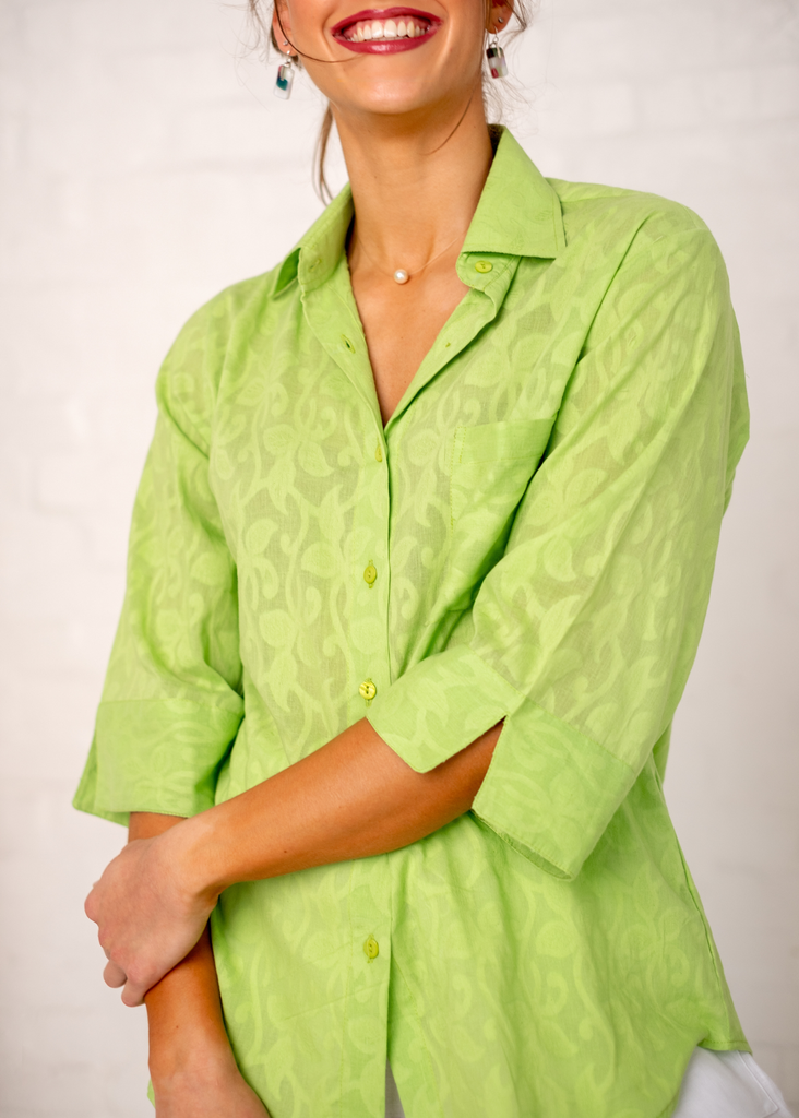 Glenda Short Pants Suit , Lime