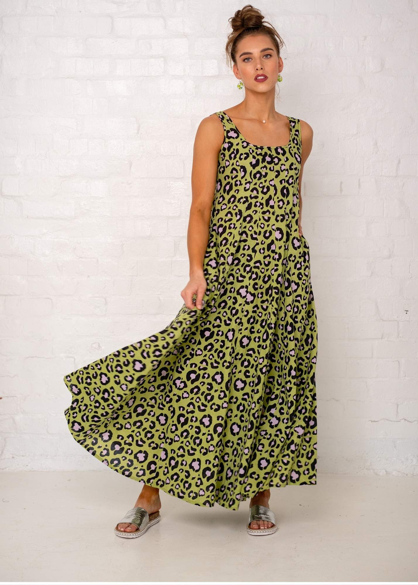 Tam Dress, Green Animal Print Available 6 December 2024 Iconic