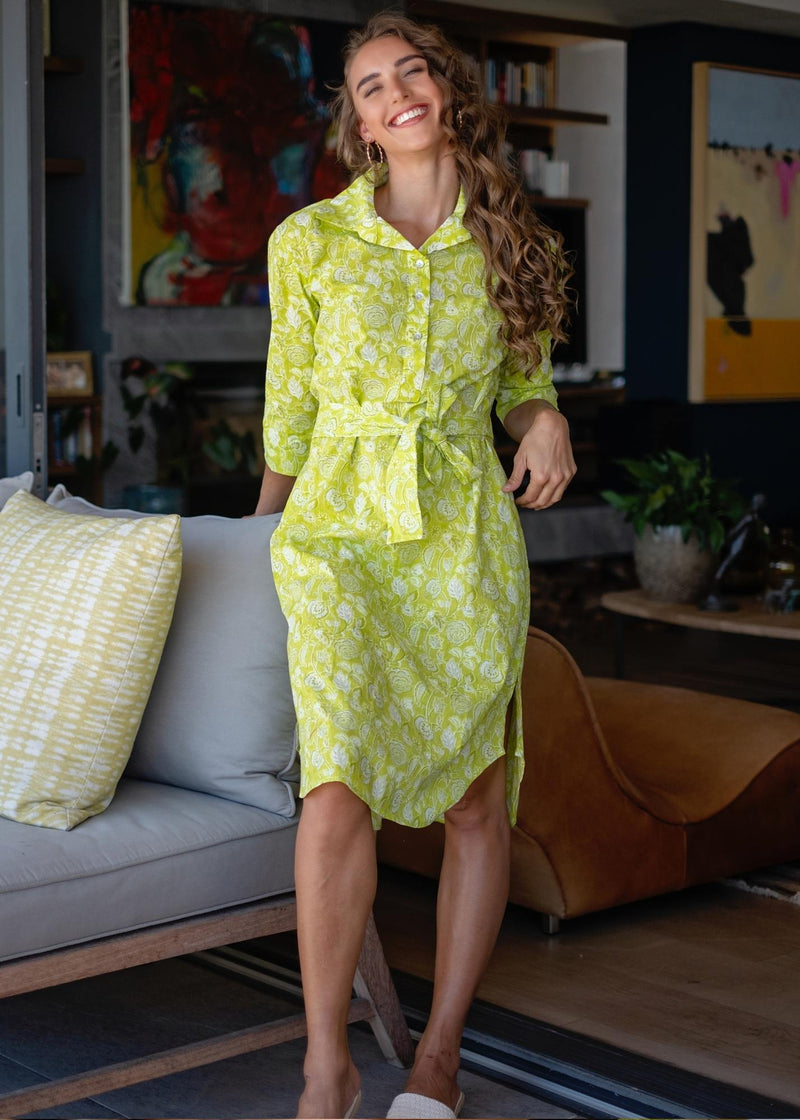 Gaby dress in Lime Green