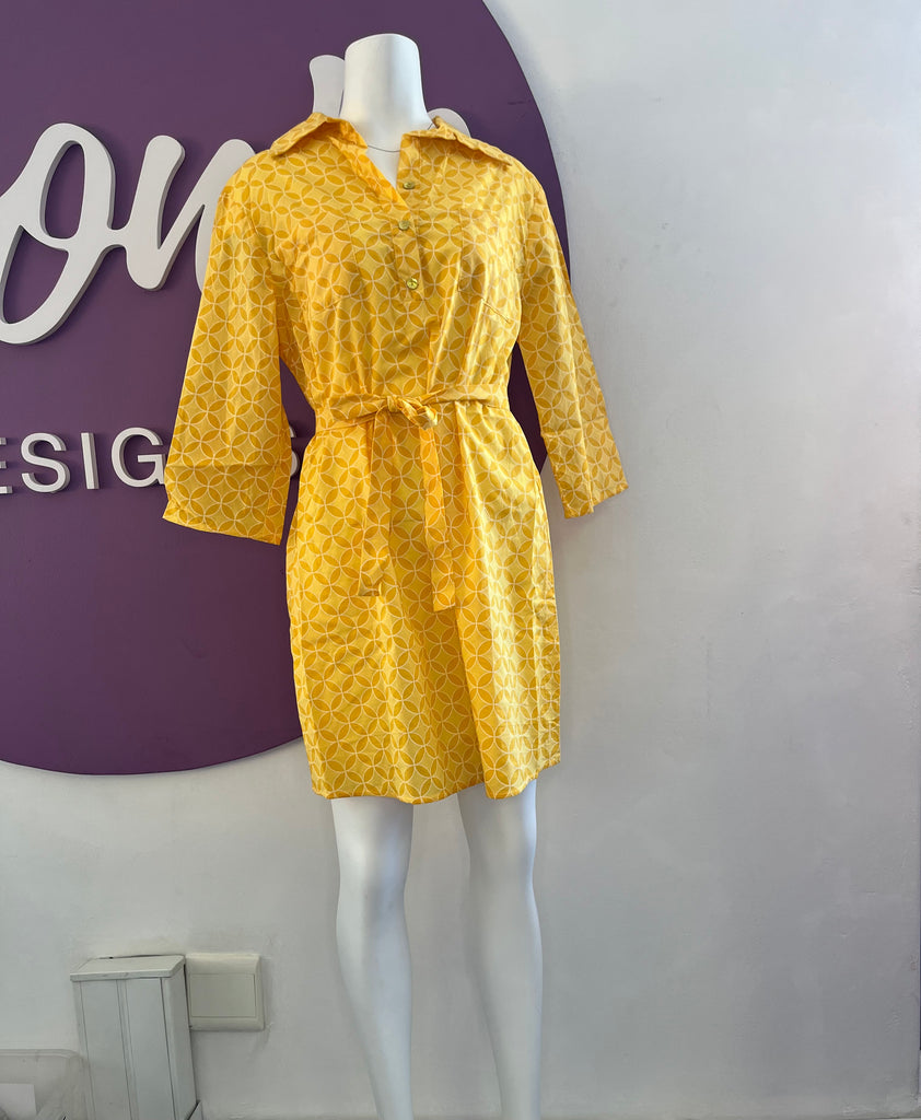 Gaby shirt dress short in Yellow sunshine