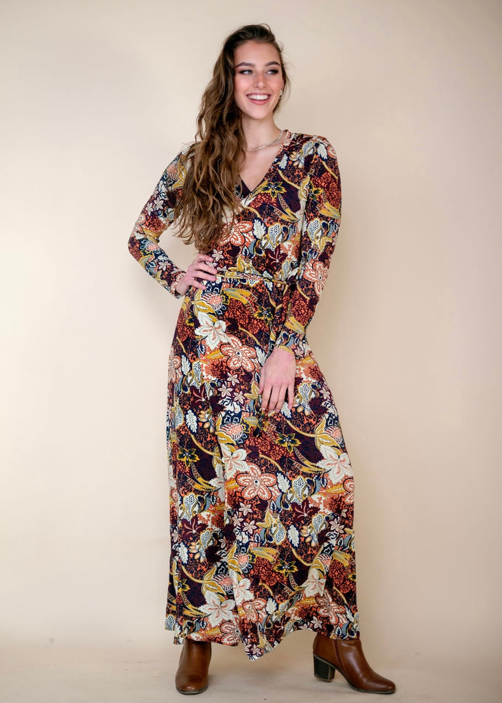 Maxi wrap dress Autumn Delight Iconic Designs Shop