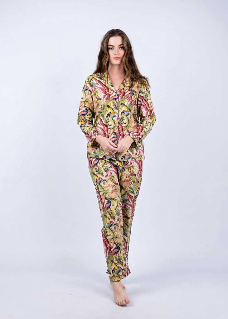 Long PJ set in stone tropical bird